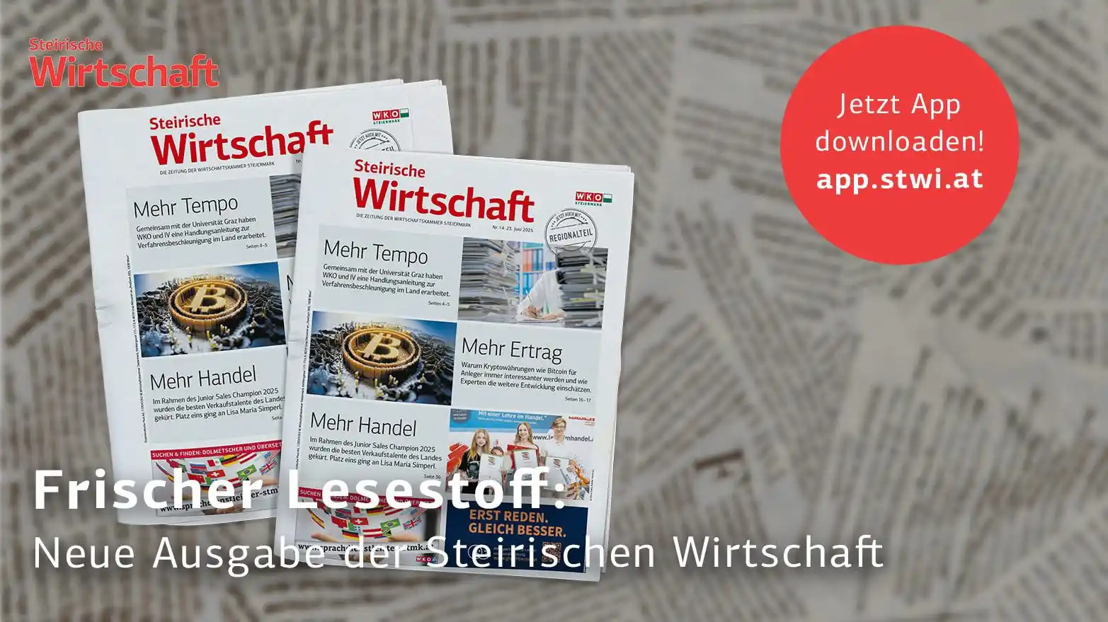 Image from Steirische Wirtschaft: Unsere neue Ausgabe ist online! 🗞️ Dieses Mal legen Wirtschaftskammer...