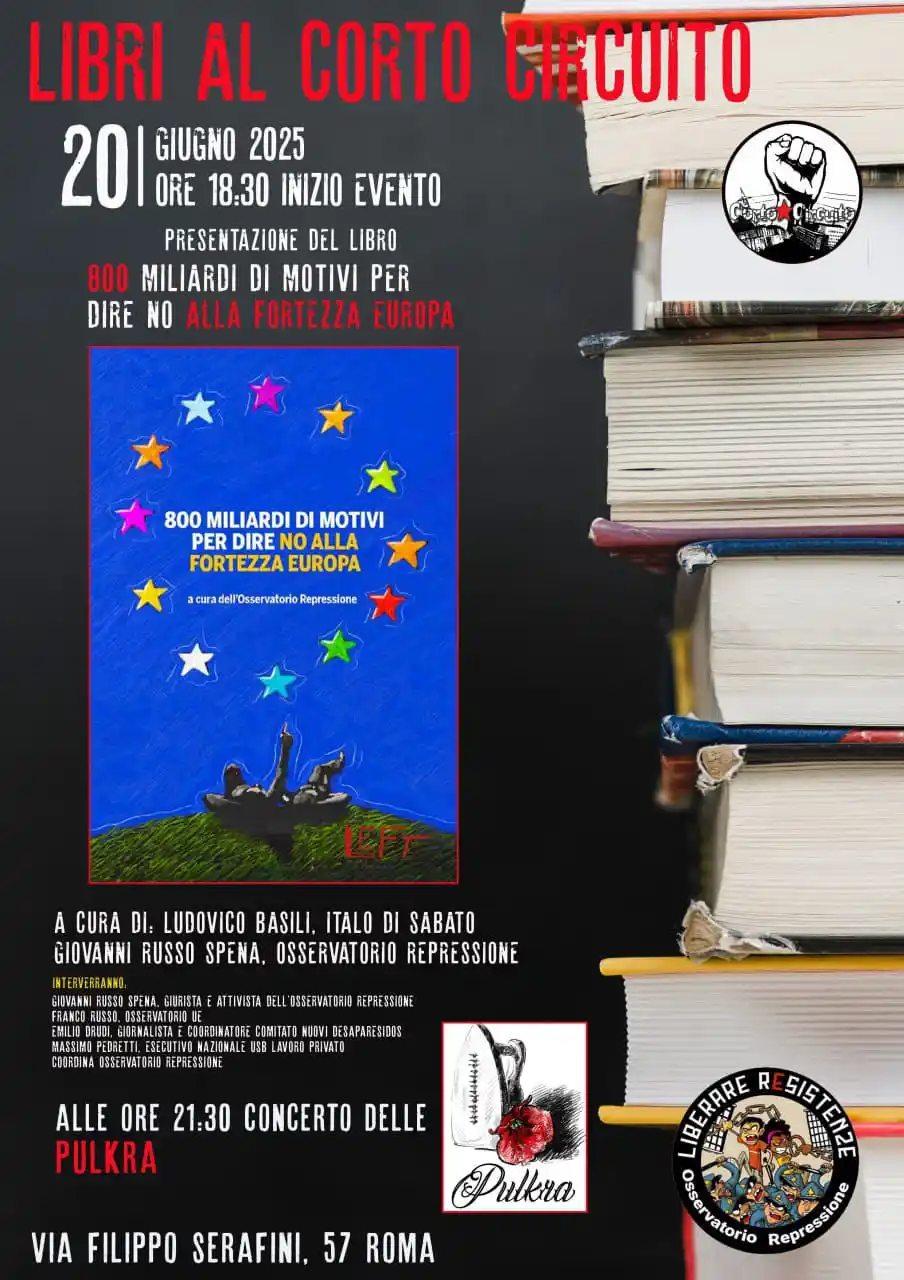 Image from Osservatorio Repressione: *Venerdì 20 giugno alle ore 18,30* al Csoa *CORTO CIRCUITO* in Via Fil...