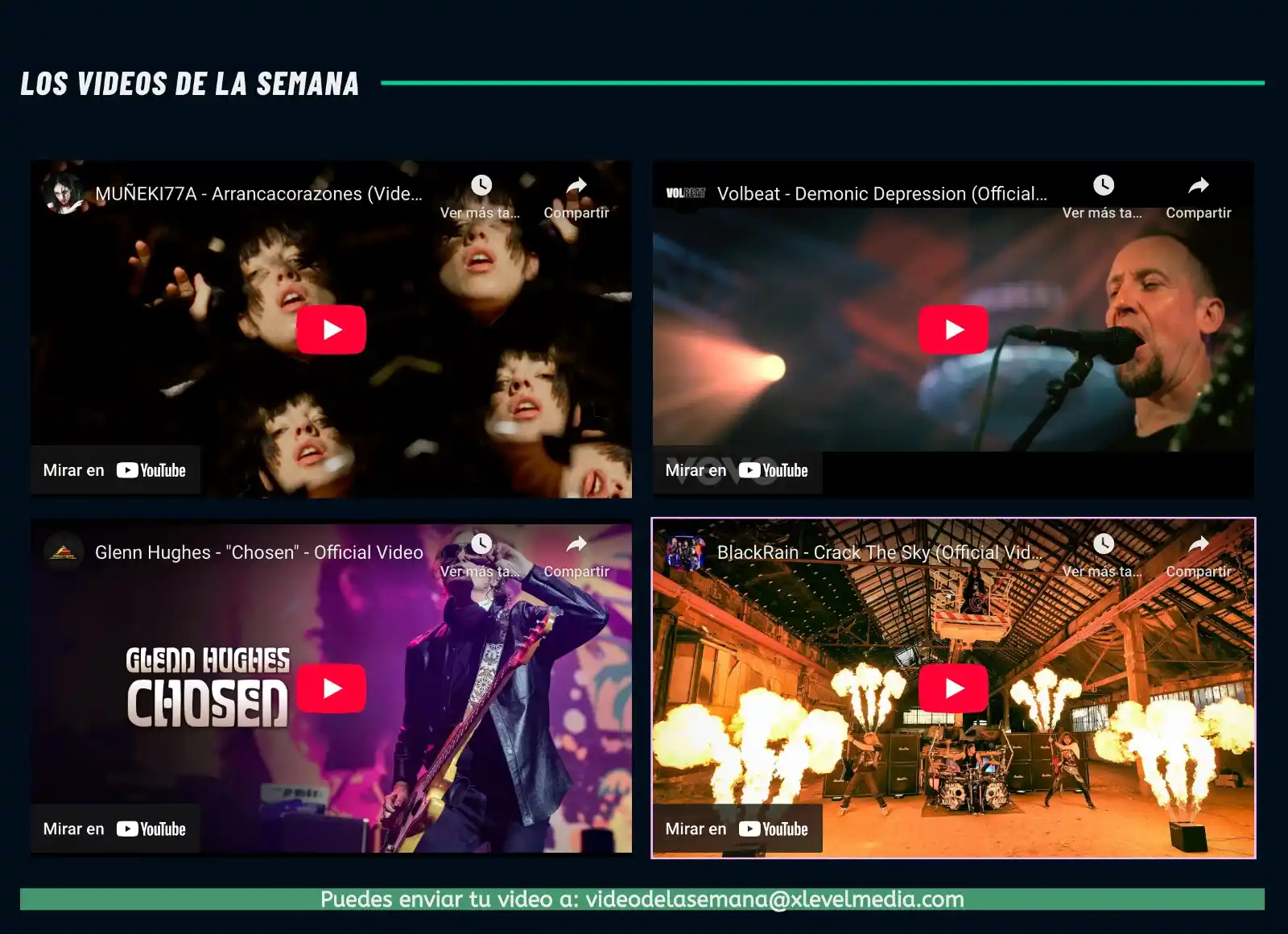 Image from X LEVEL MEDIA: 🎥 ¡Videos de la Semana en X LEVEL! 🎸 Cada semana seleccionamos aquel...