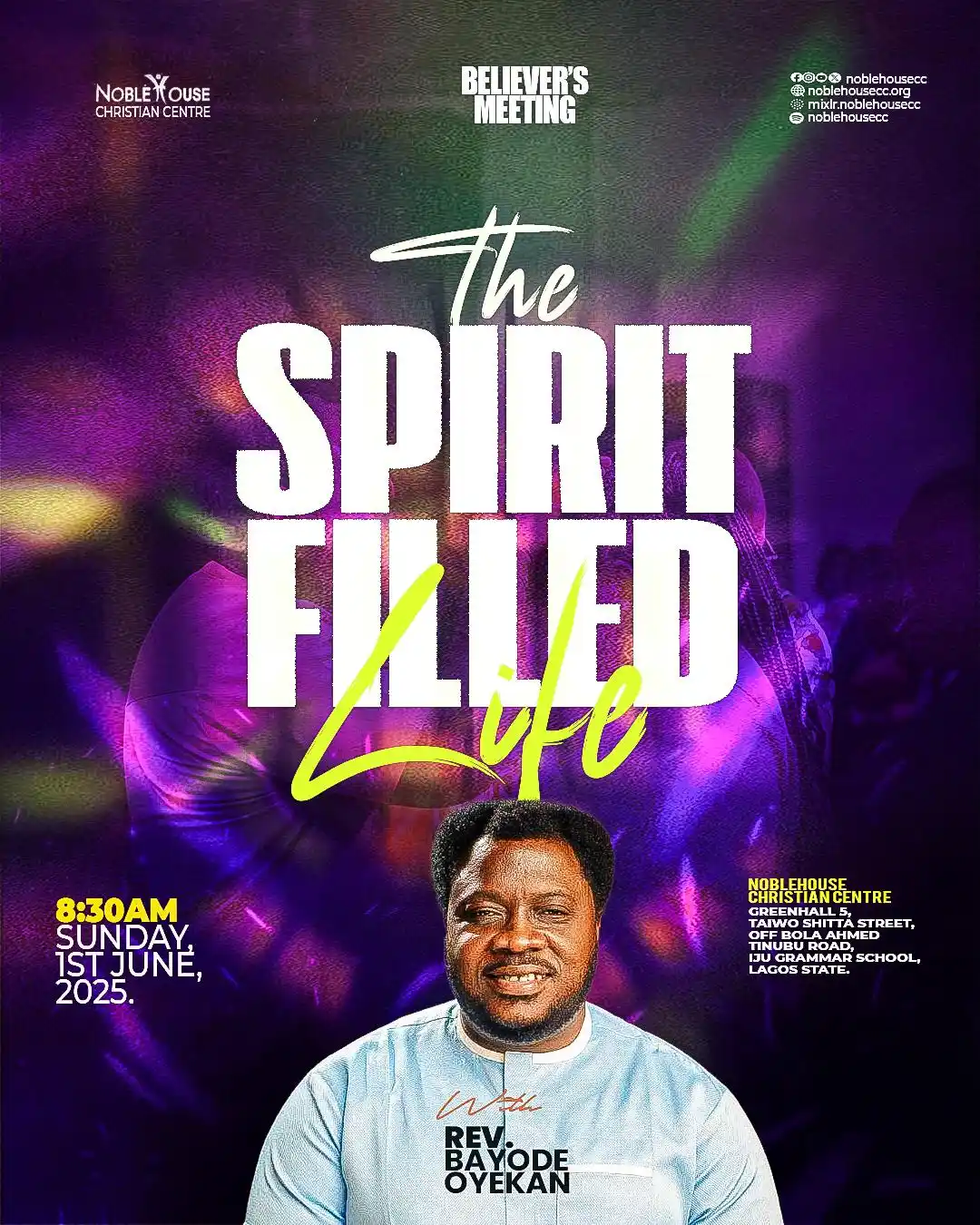 Image from Noblehouse Christian Center: What does it mean to live a Spirit-filled life? How can we tap into th...