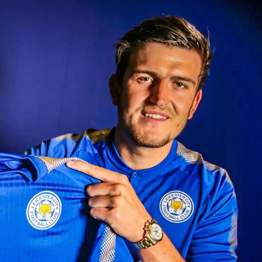 Image from LiveScore Bet Nigeria: 8 years ago today, Leicester City signed Harry Maguire from Hull City ...