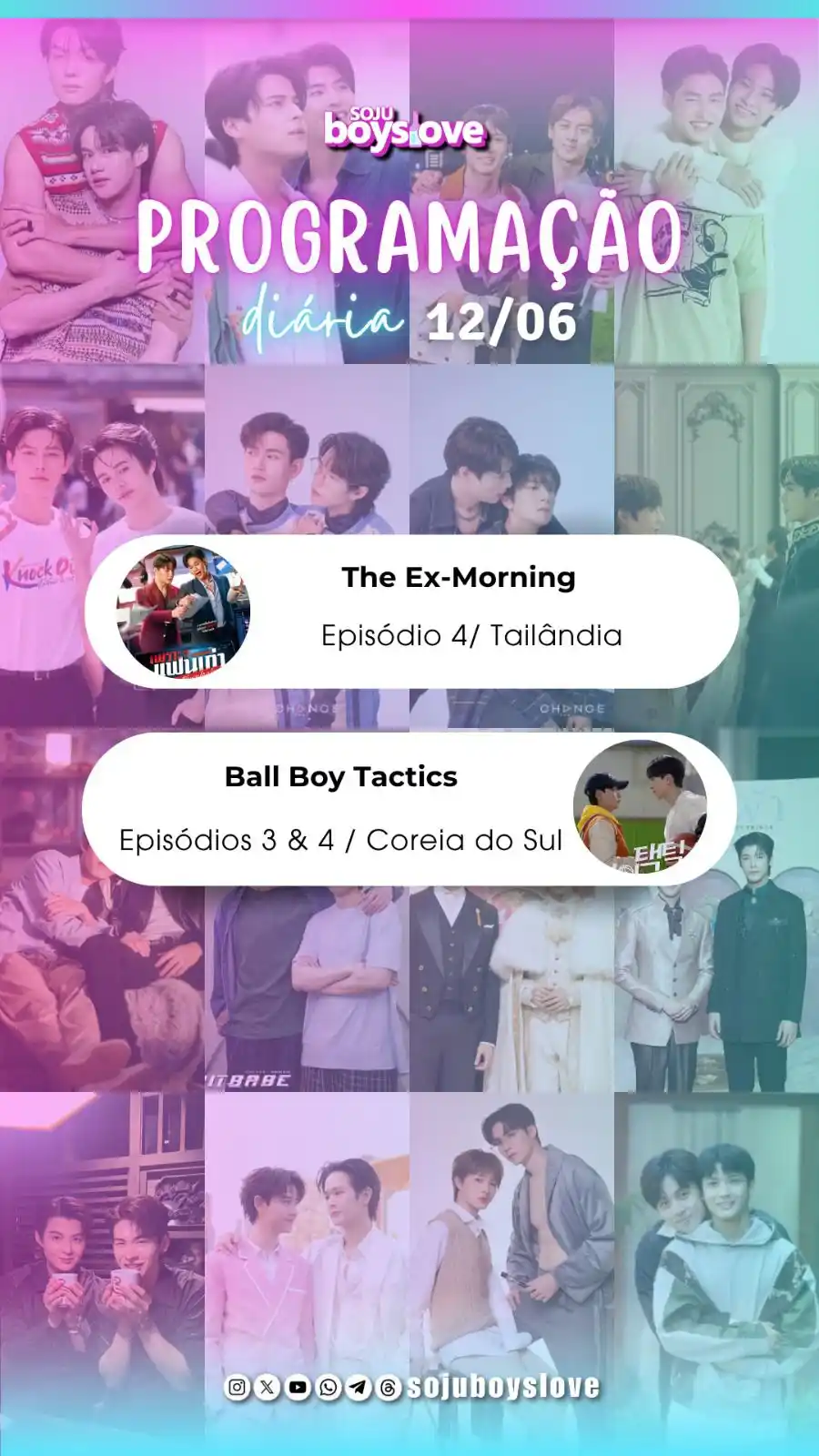 Image from Soju BoysLove: Agenda da nossa quinta-feira, 12 de junho.  Em nossa quinta-feira, ter...