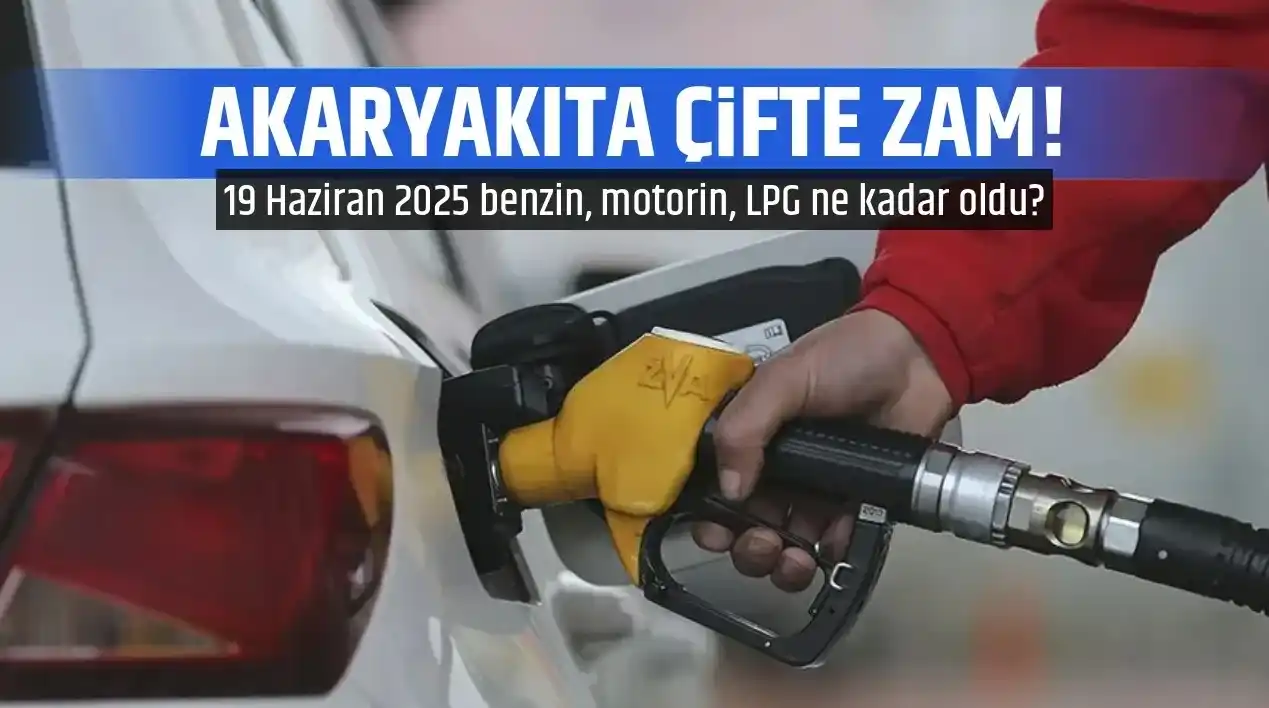 Image from TGRT Haber: *Akaryakıta çifte zam...*   *Benzine 1 lira 55 kuruş, motorinine 1 lir...