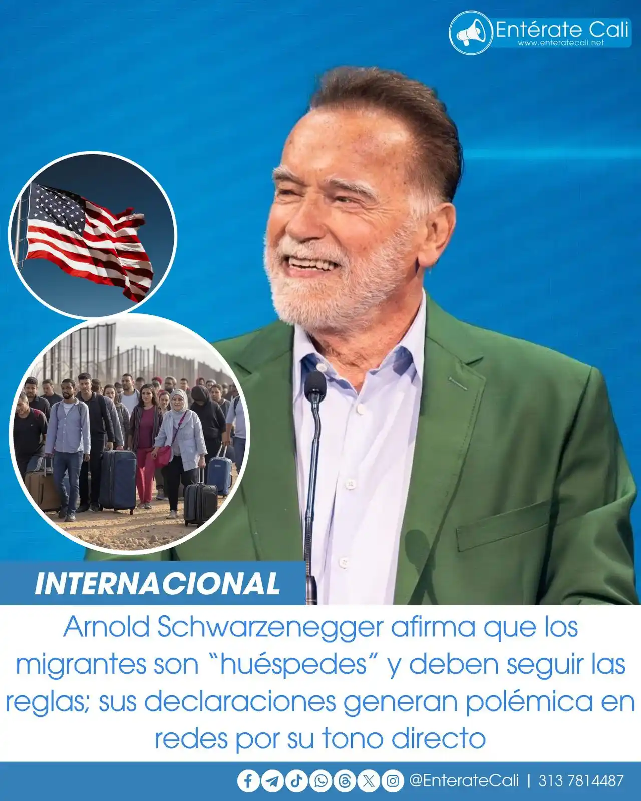 Image from Entérate Cali: Arnold Schwarzenegger, actor y exgobernador, encendió la conversación ...