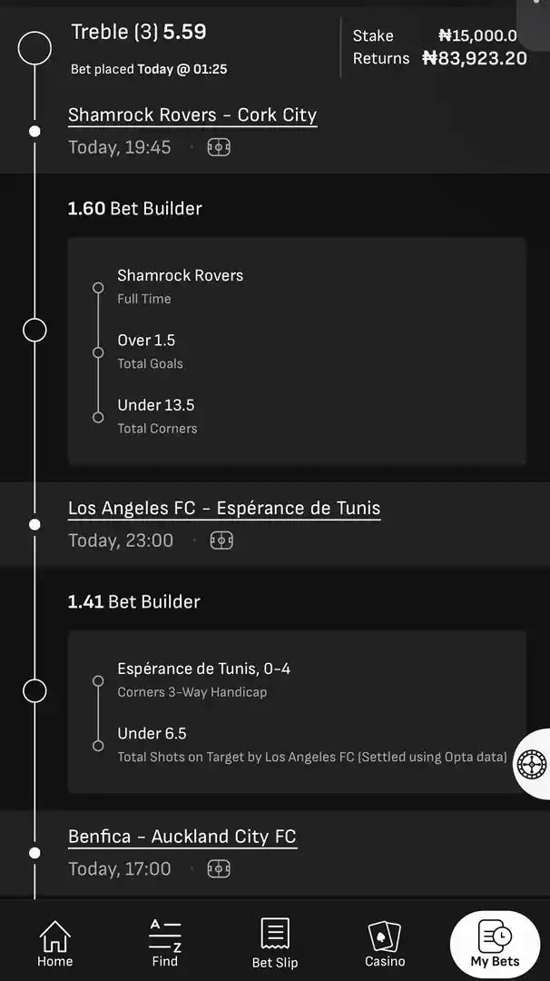 Image from LiveScore Bet Nigeria: AUDIENCE GAME 1.  This is a booking code from a member of this platfor...