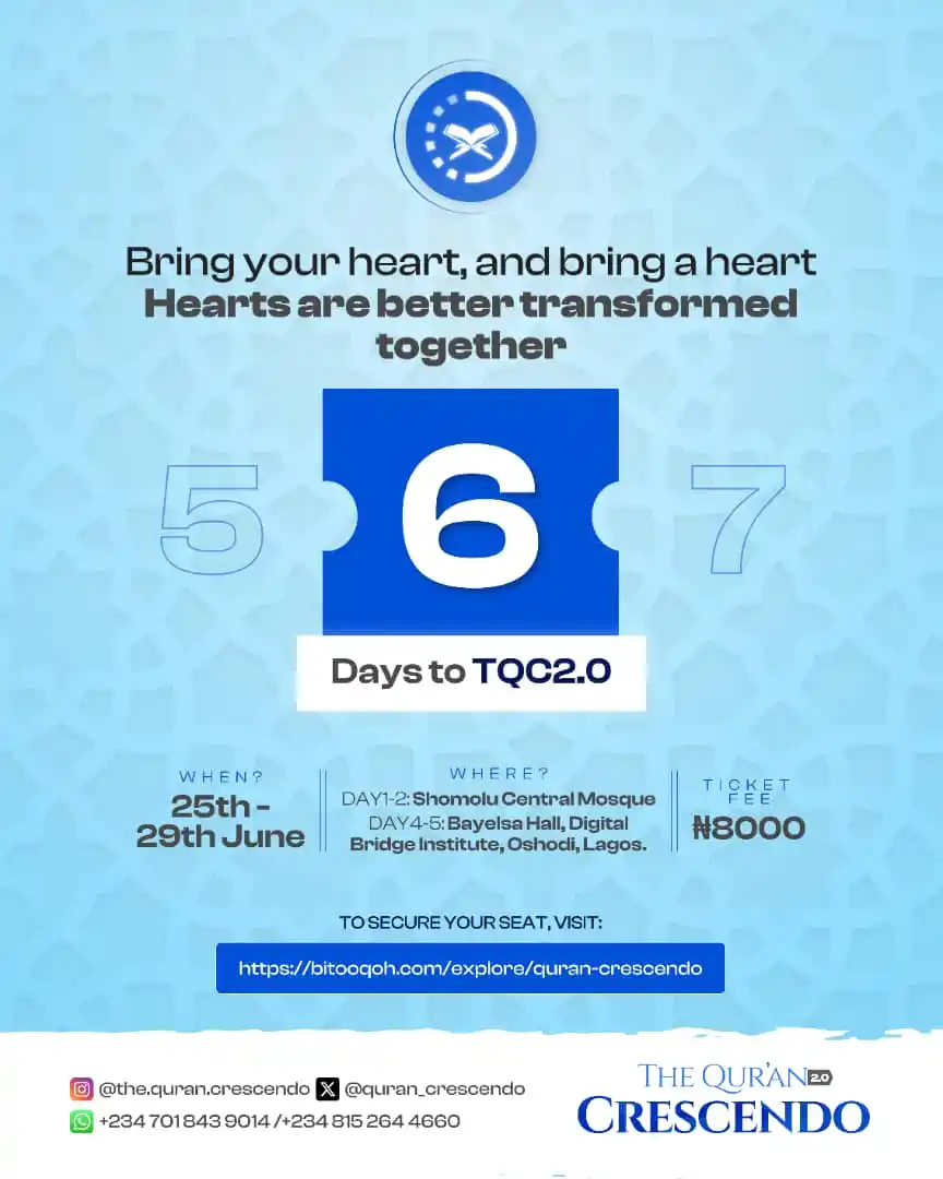 Image from The Qur’an Crescendo 2.0: Because transformation hits differently when shared. Tag or share thi...