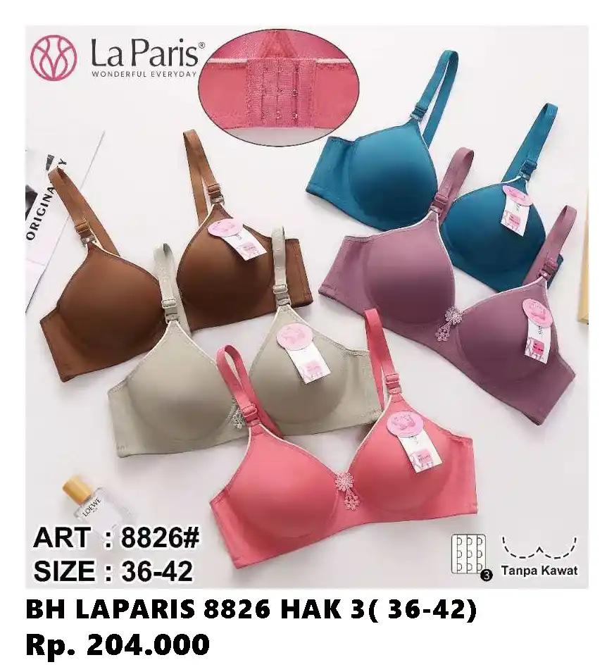 Image from GROSIR SURABAYA: BH Laparis 8826 Hak 3 ukuran (36-42) harga 204k/lsn...