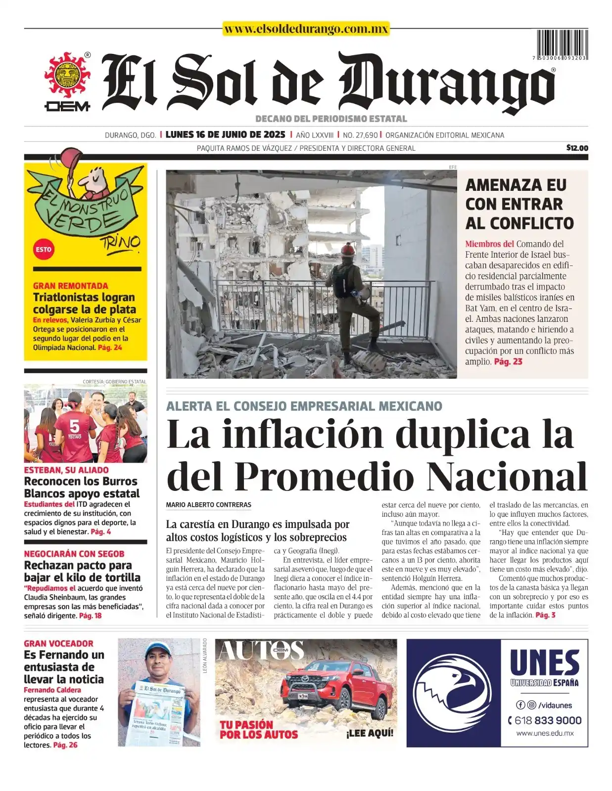 Image from El Sol de Durango: ¡Bonito lunes! 🌞☕ Te compartimos tres para arrancar la semana 📰  💰 ...