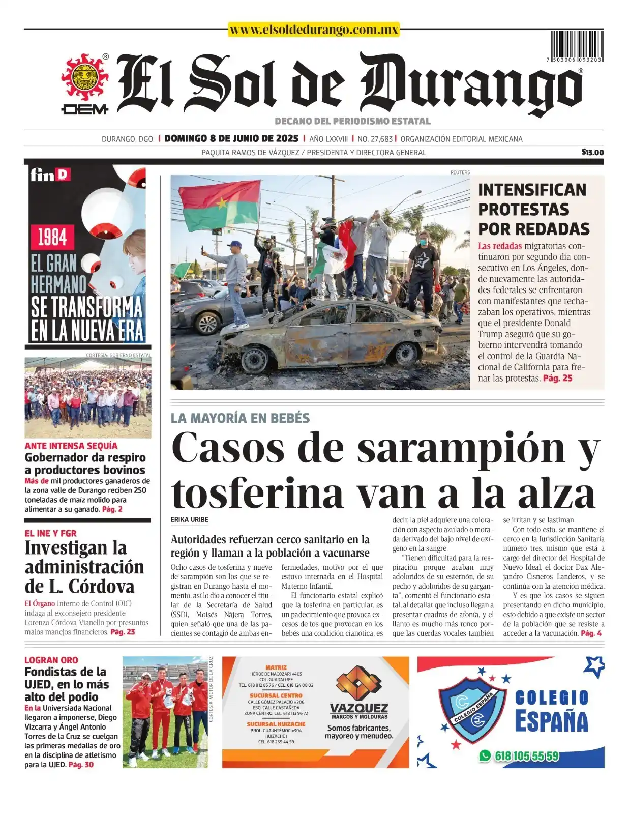 Image from El Sol de Durango: ¡Buen domingo! ☀️😊 Te dejamos la información para empezar el día  🦠 ...