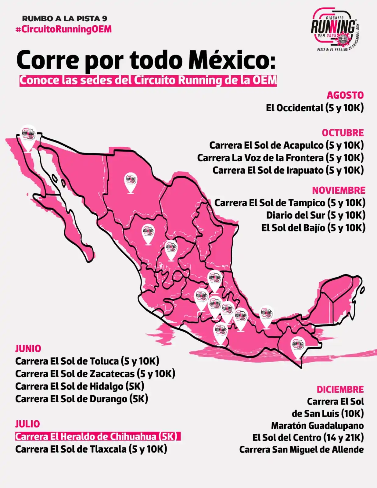 Image from El Sol de Durango: 🤙 _*Buena semana runners*_ 🏃‍♂️🏃‍♀️  Te compartimos el calendario d...