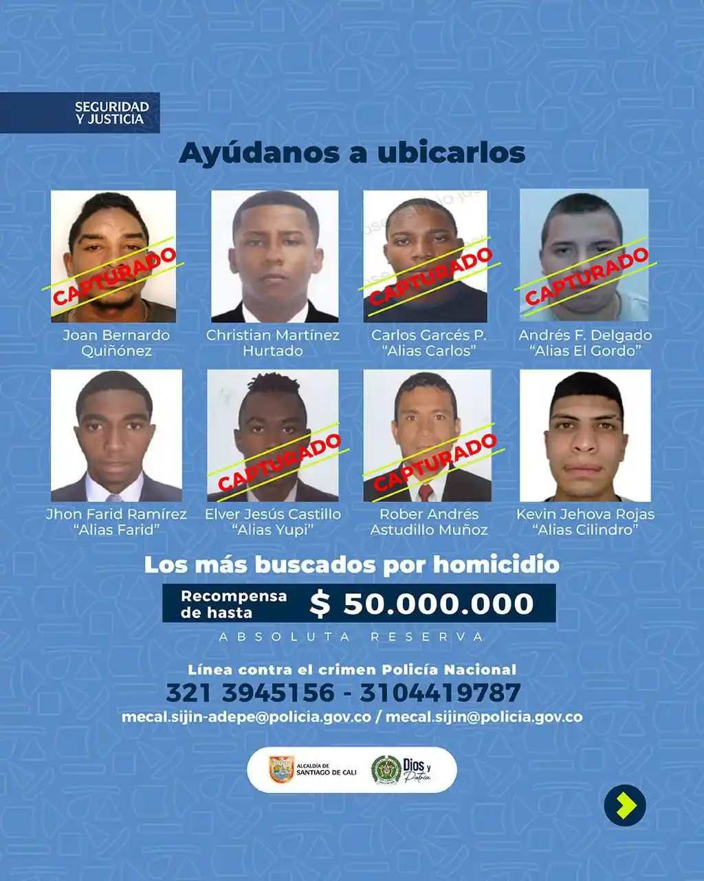Image from Entérate Cali: Capturados 11 integrantes del cartel de ‘los más buscados’ por homicid...