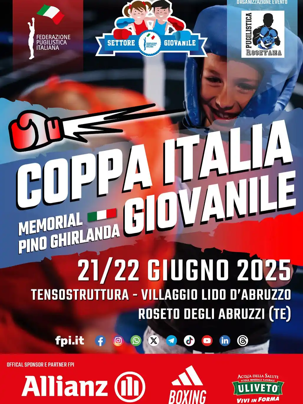 Image from Federazione Pugilistica Italiana: 🥊🏆Coppa Italia Giovanile - Memorial Pino Ghirlanda 🏟️ Roseto degli...