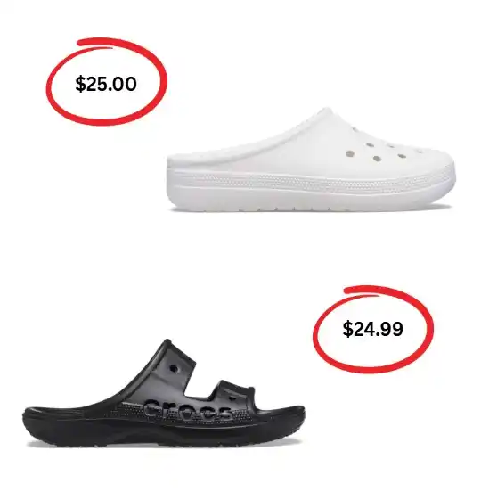 Image from #1 Deals in USA | Network of Indians in America : 🔥🔥*Crocs Baya Sandals* (Black) Final Price:$24.99 Original Price:$35...