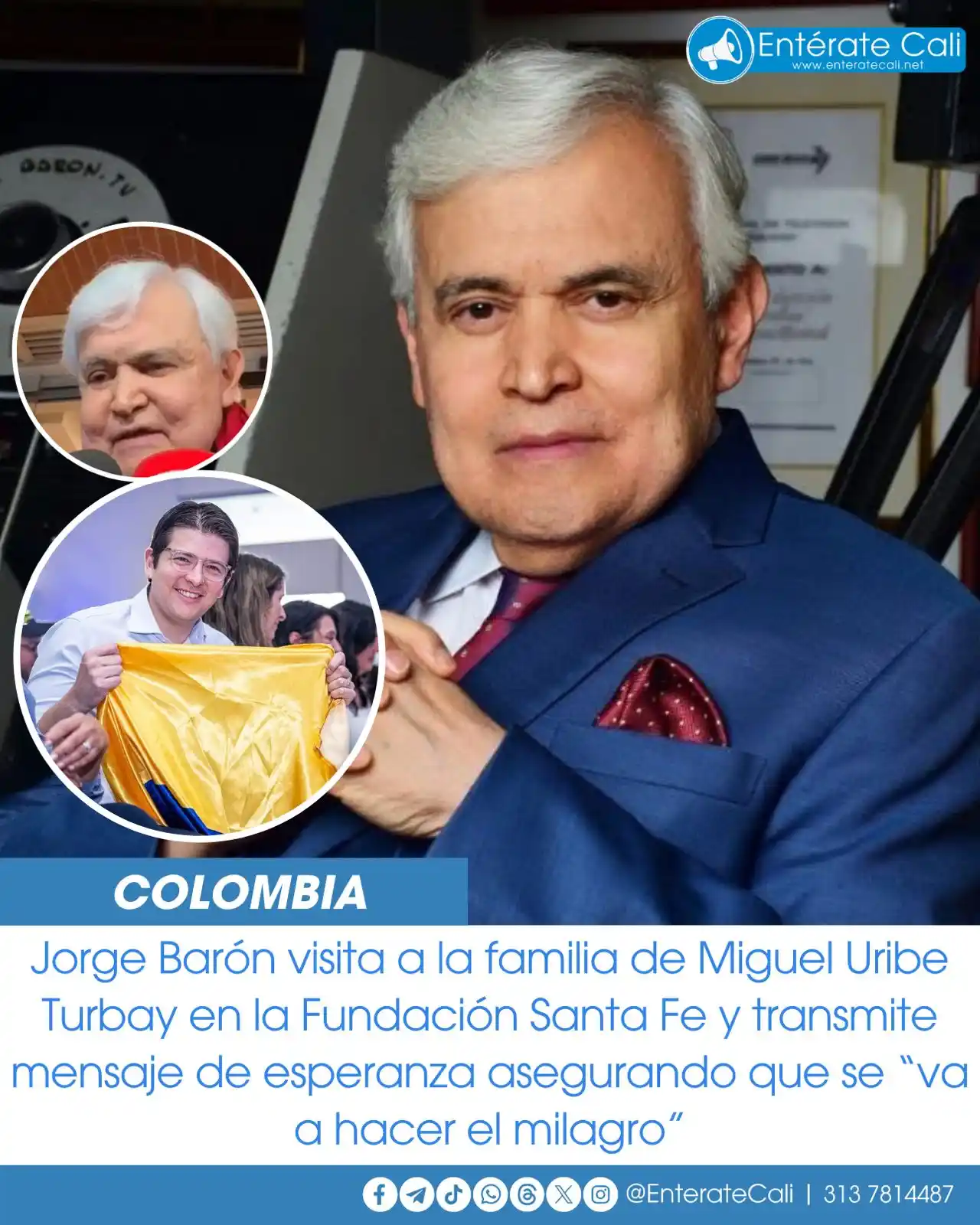 Image from Entérate Cali: El icónico presentador Jorge Barón visitó a la familia del senador Mig...