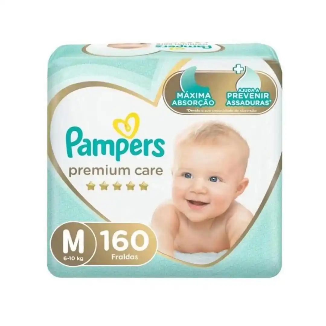 Image from Baby Promo Click 🧸[CANAL]: Fralda Pampers Premium Care M 160 unidades  R$ 228,60 (1,43 unidade)  ...