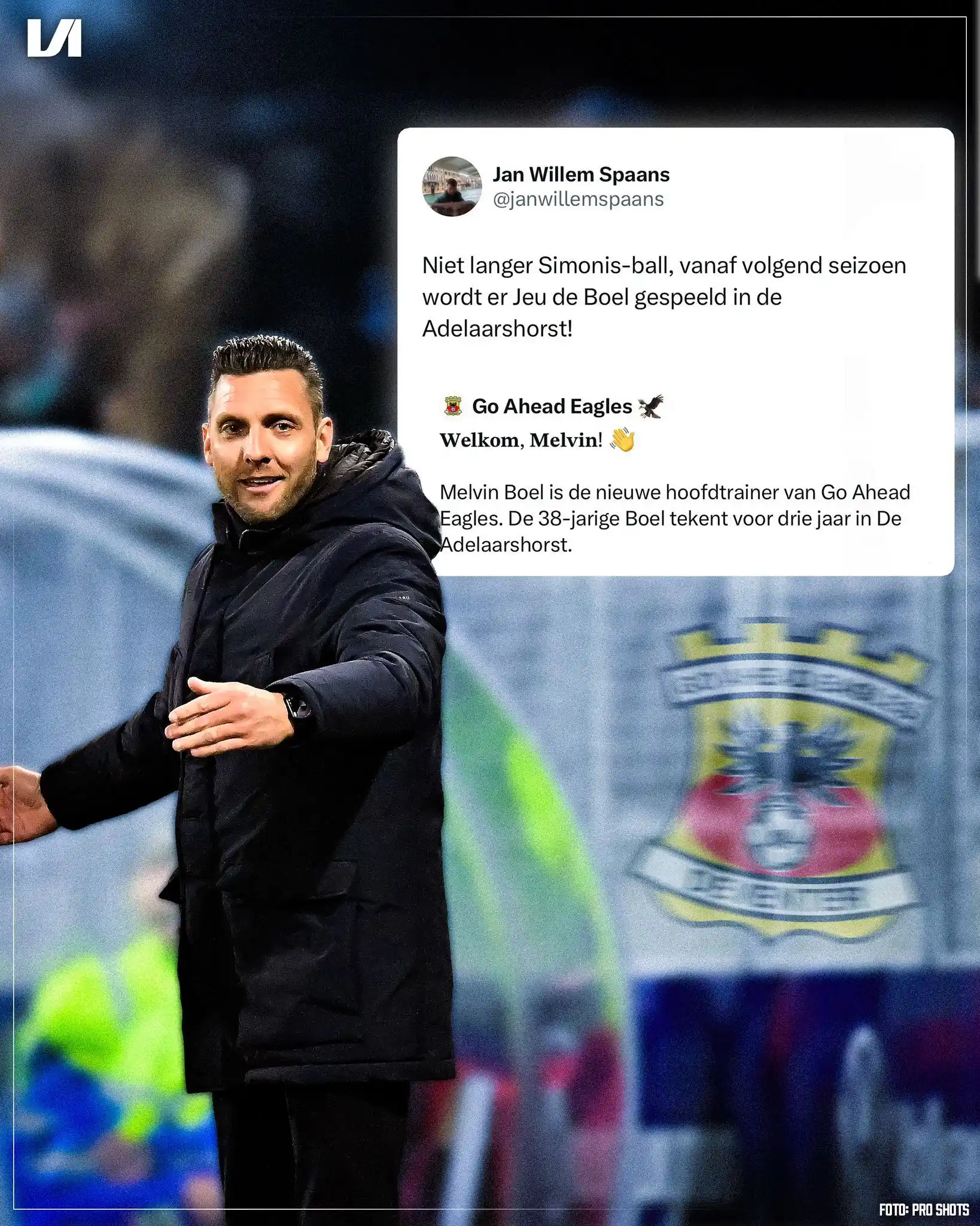 Image from Voetbal International: Go Ahead Eagles heeft Melvin Boel aangesteld als nieuwe hoofdtrainer. ...
