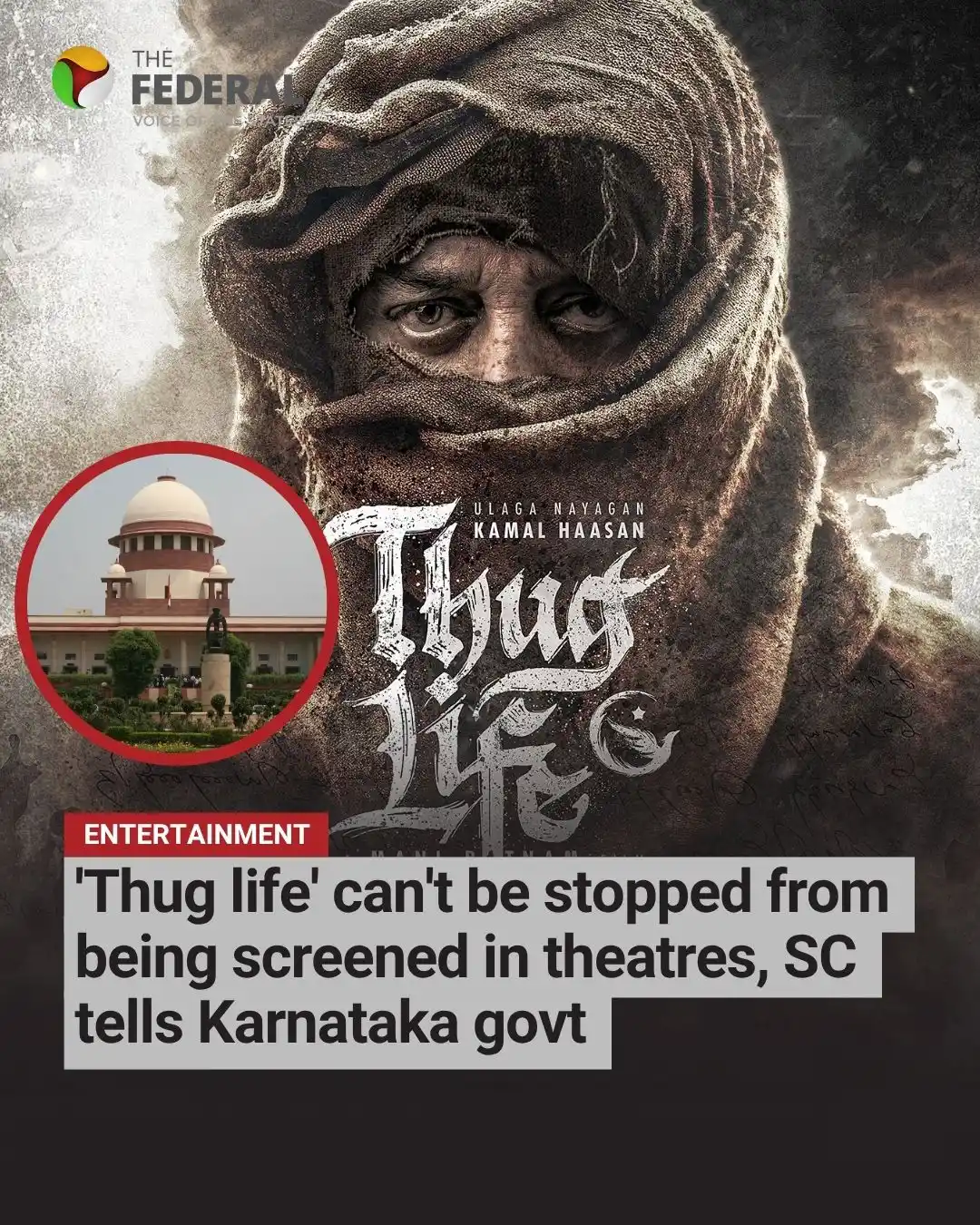 Image from The Federal: "If actor Kamal Haasan said something, let people debate it but [the] ...