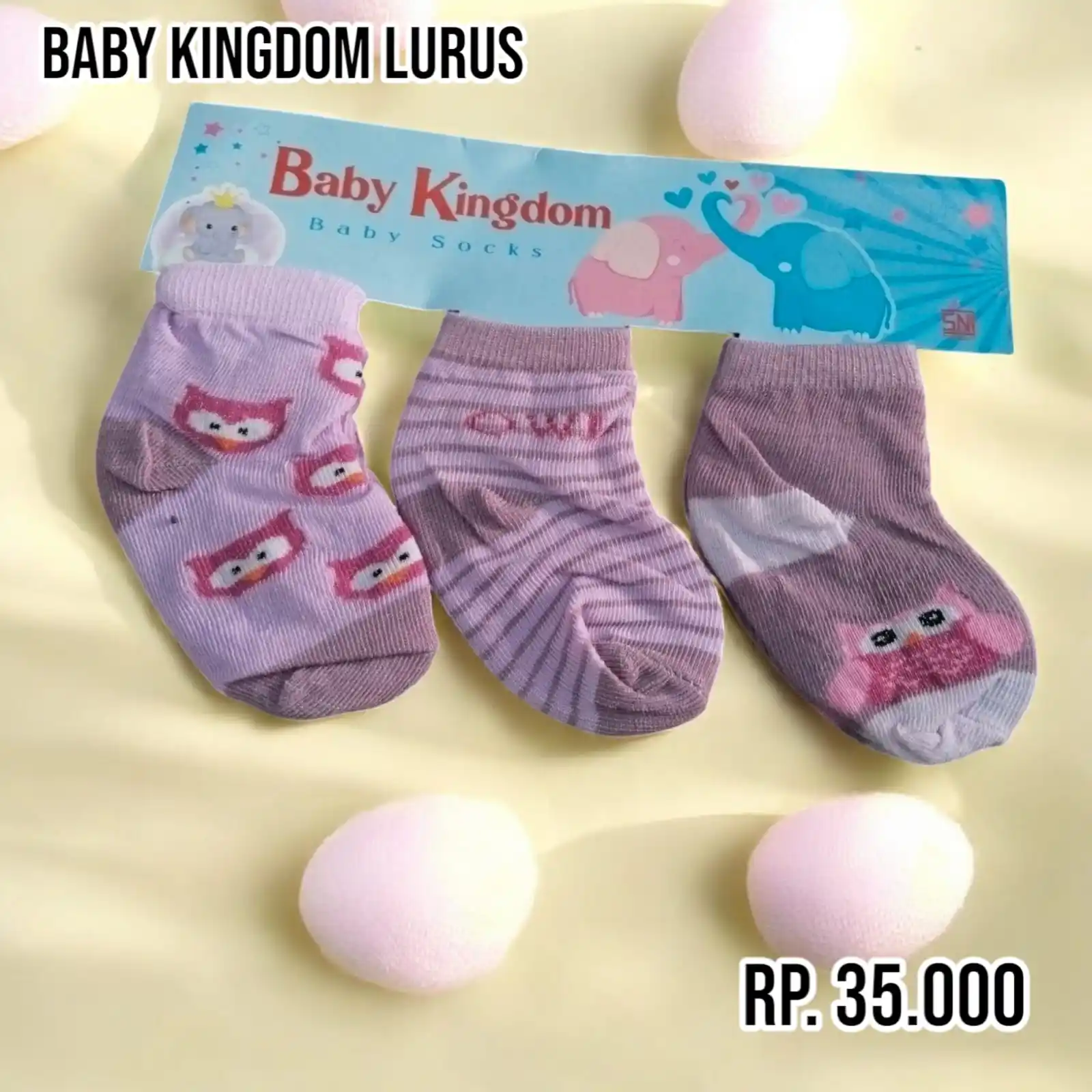 Image from GROSIR SURABAYA: Kaos kaki anak Baby kingdom lurus harga 35k/lsn...