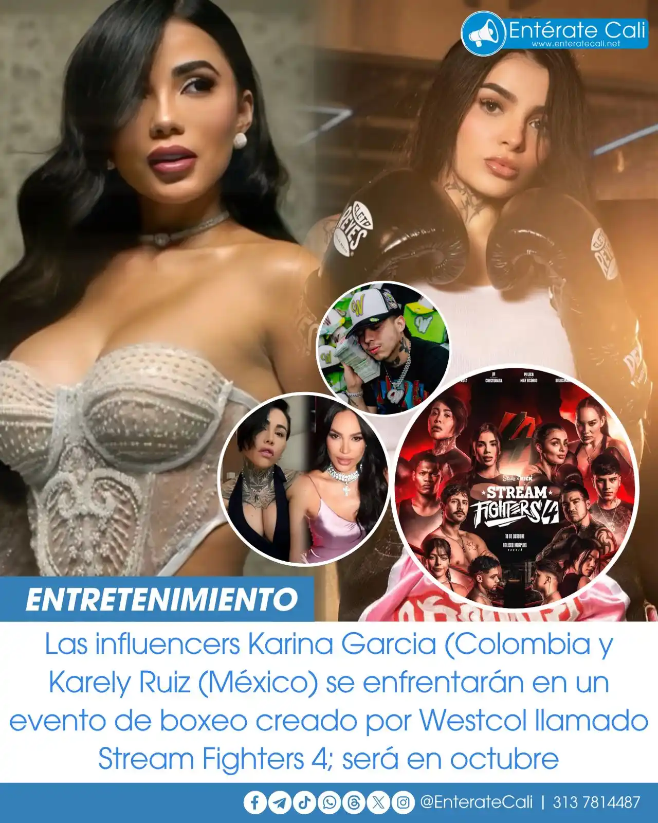 Image from Entérate Cali: Karina García vs Karely Ruiz: Colombia y México se enfrentan en el rin...