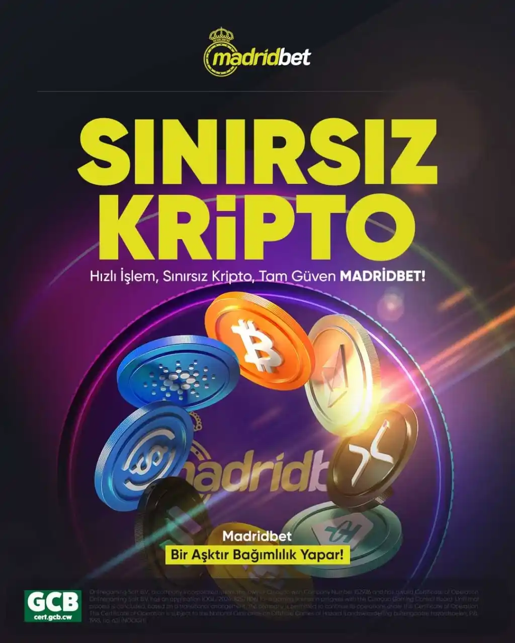 Image from MADRİDBET OFFICIAL ACCOUNT: *🔐 Madridbet’te Kripto Özgürlüğü Başladı!* 🔐  🚀 Hızlı İşlem | Sınır...