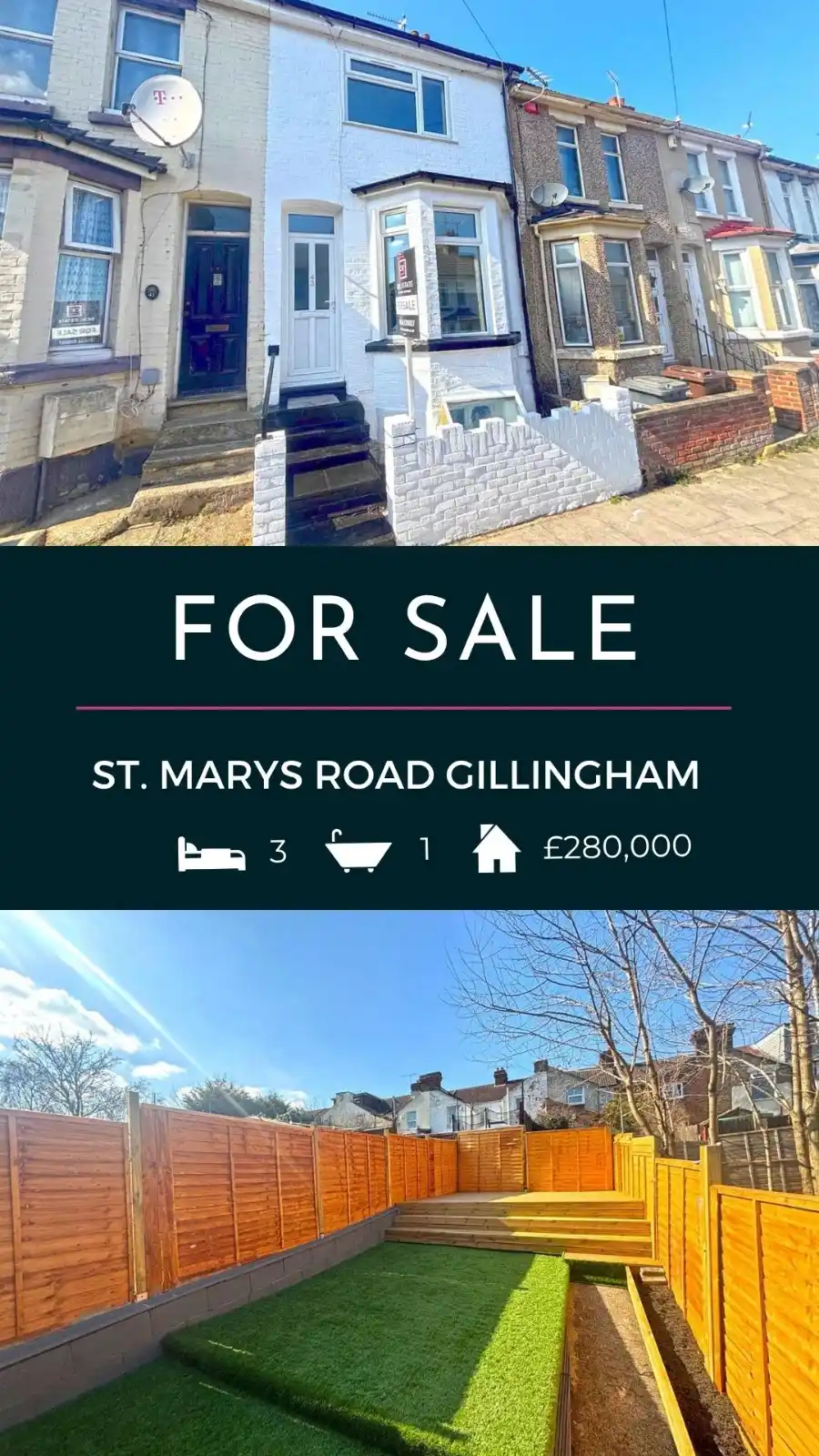Image from Property in Kent: 🏡 NEW LISTING – St. Marys Road, Gillingham 💷 Offers in Excess of £28...