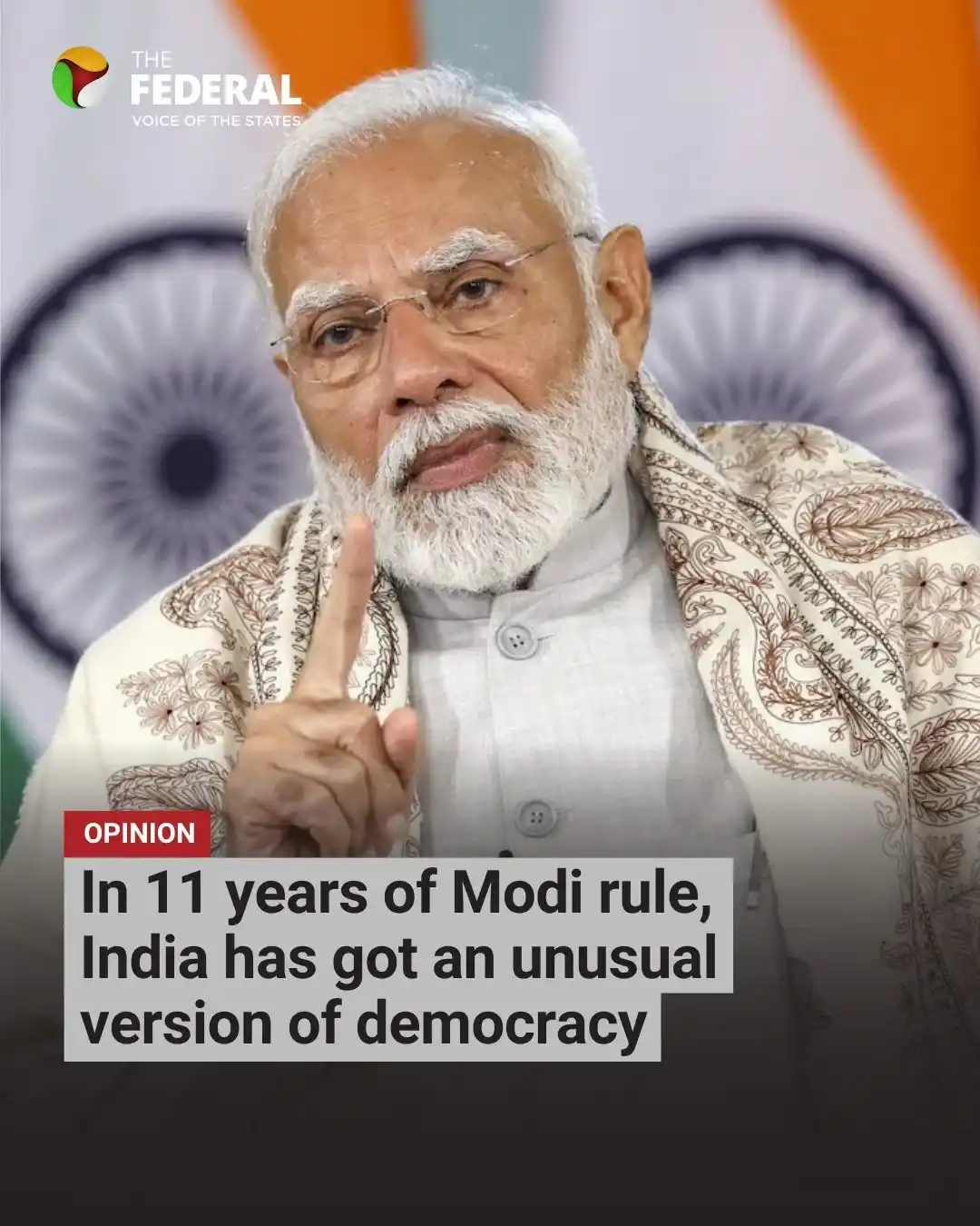 Image from The Federal: Opinion | Narendra Modi's 3rd term win, despite BJP falling short, rai...
