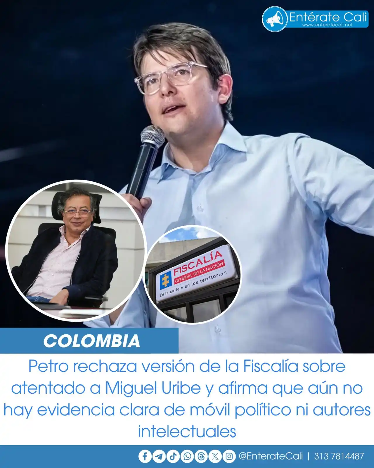 Image from Entérate Cali: Petro aseguró que no hay certeza de que los hechos contra el senador M...