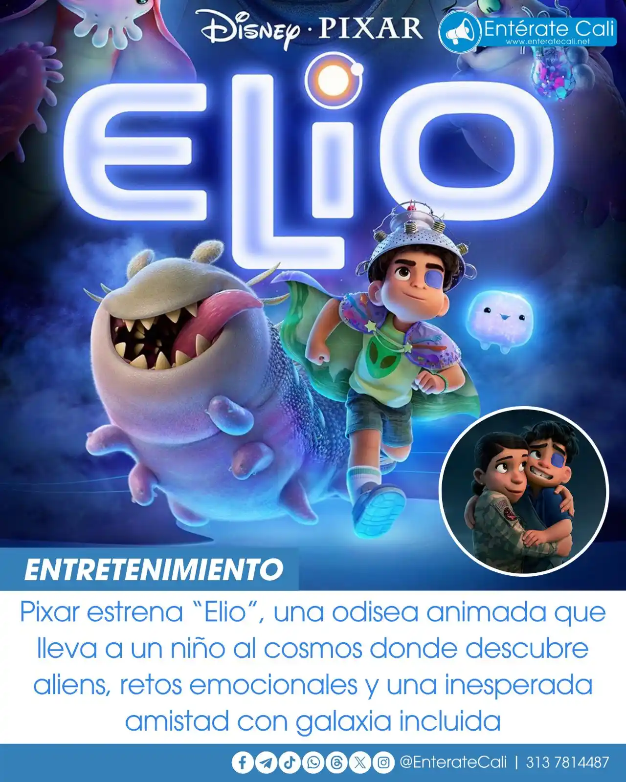 Image from Entérate Cali: Pixar estrena “Elio”, su nueva aventura intergaláctica Ya está en cin...