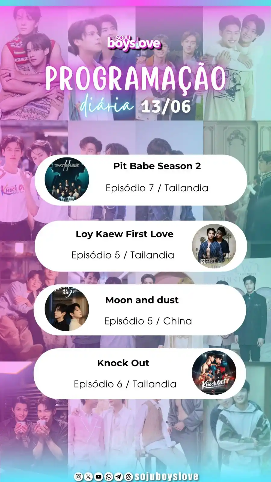 Image from Soju BoysLove: Programação desta sexta-feira, 13/06/25 ✨💜  A tão temida sexta-feira ...