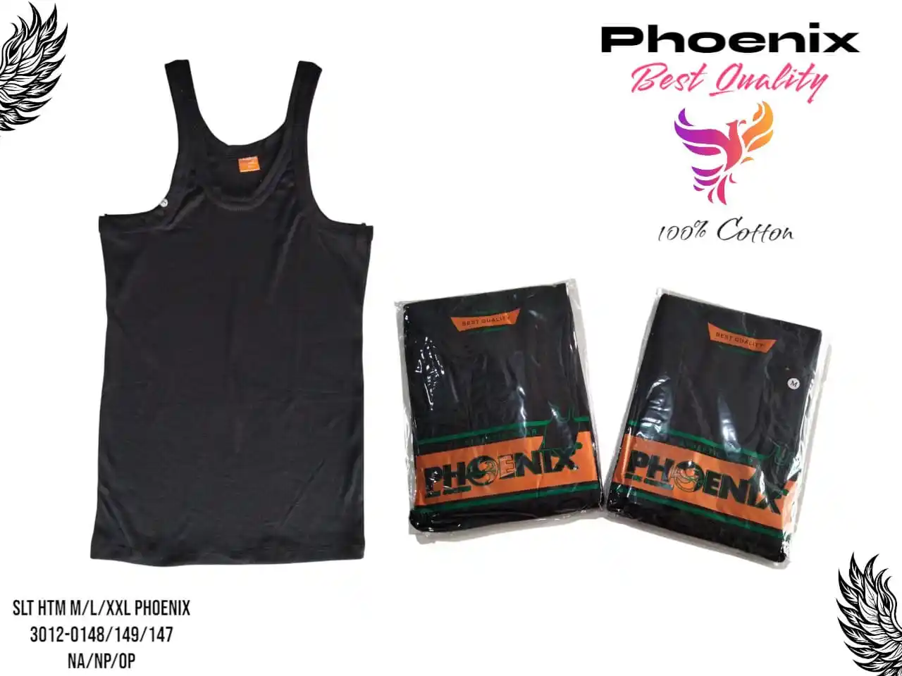 Image from GROSIR SURABAYA: ✨ Ready Product : Singlet Phoenix Hitam Size : M(3012-148) Har...