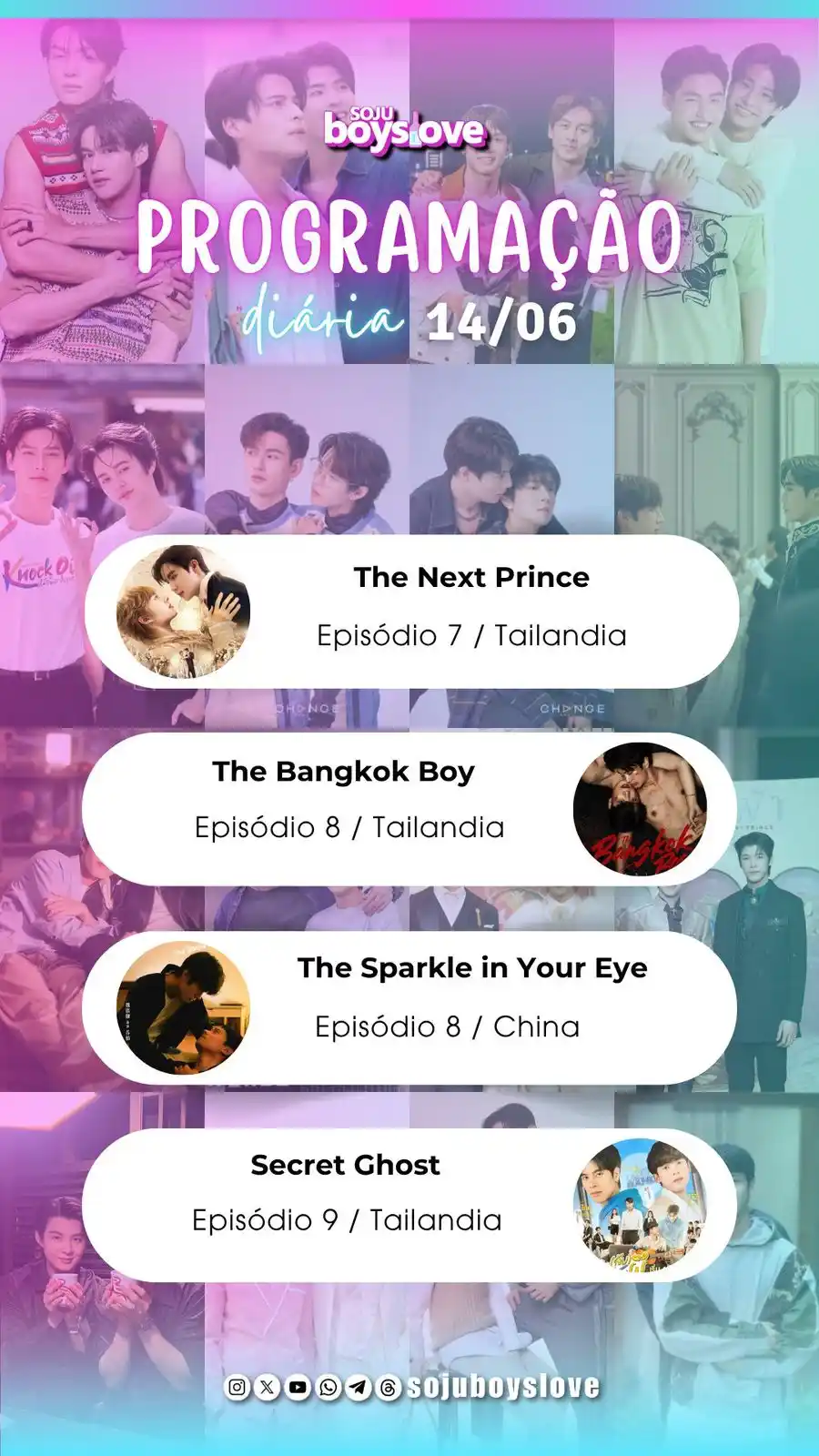 Image from Soju BoysLove: Sabadou com o dia cheio para o Blzeiro 🥰 agenda de hoje, 14 de Junho ...