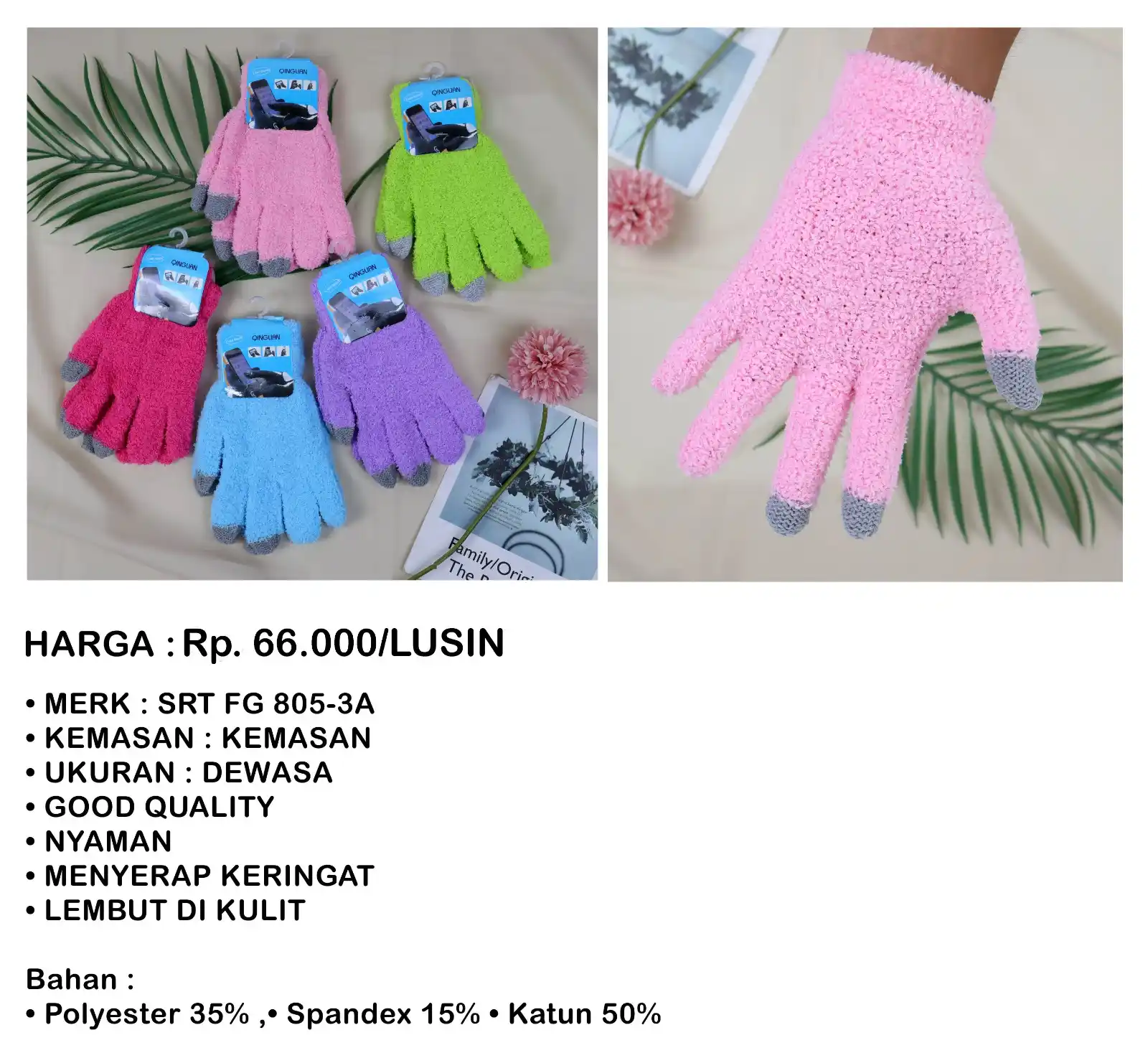 Image from GROSIR SURABAYA: Sarung tangan FG 805-3A harga 66k/lsn...