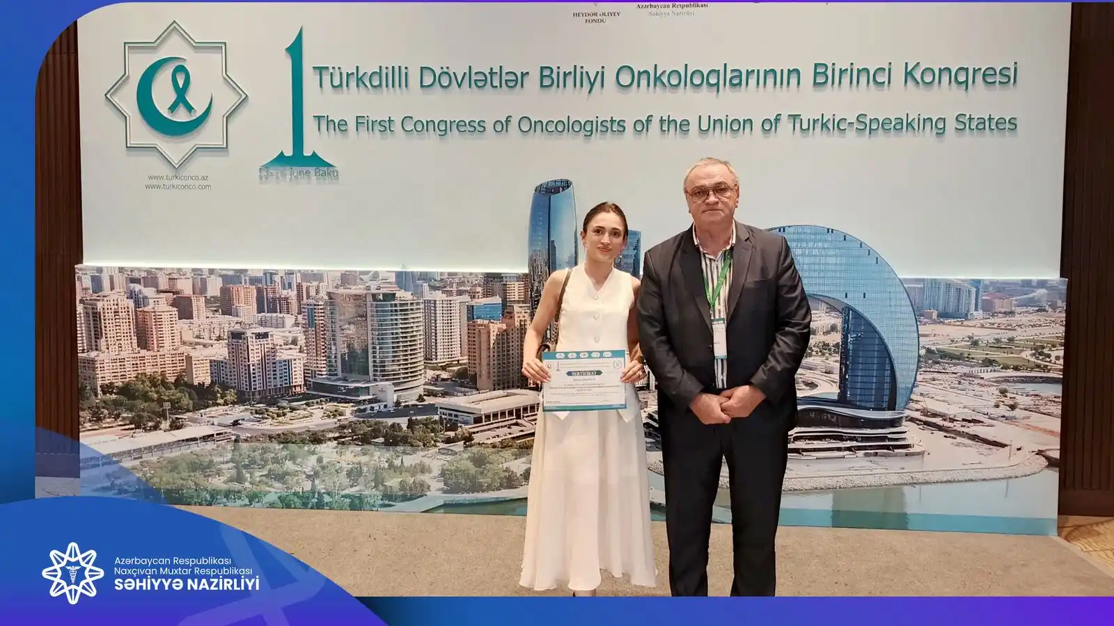 Image from Naxçıvan MR Səhiyyə Nazirliyi: Türkdilli Dövlətlər Birliyinin Onkoloqlarının Birinci Konqresində Naxç...