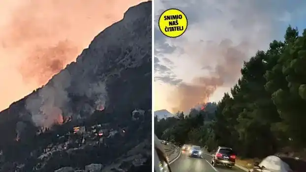 Image from 24sata: VIDEO Nekoliko požara izbilo od Brela do Piska, više vatrogasnih društ...