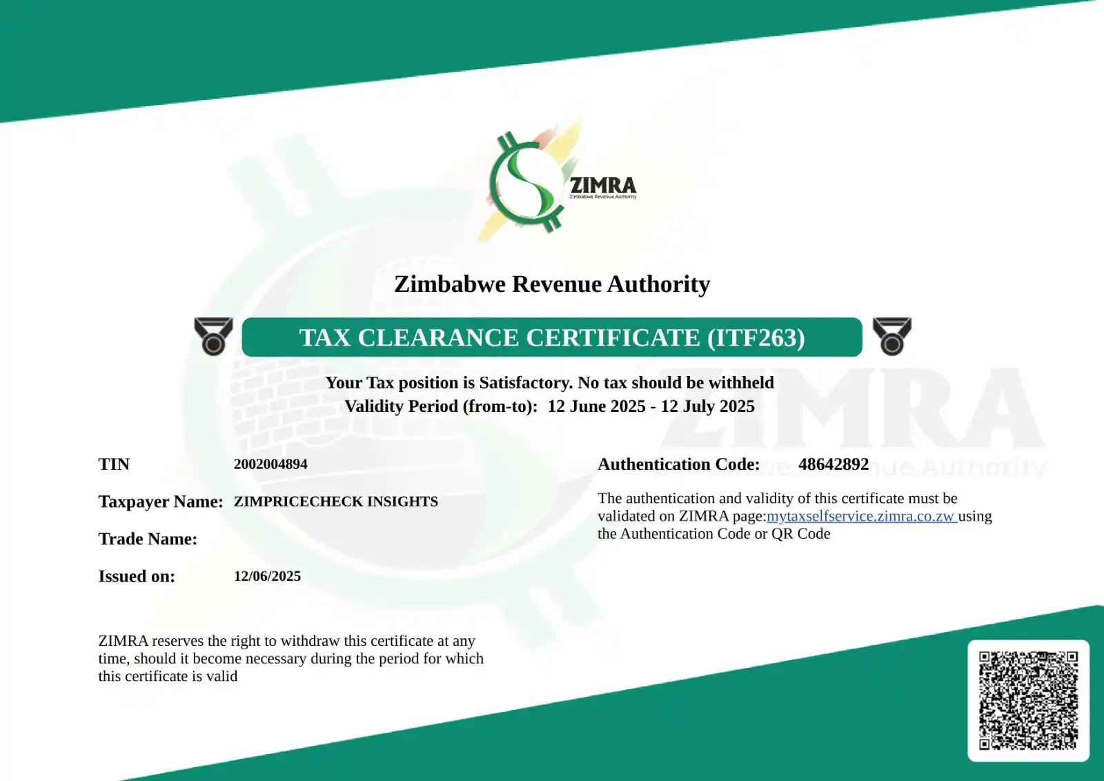 Image from Zimpricecheck.com: 📊 We can assist you with your Tax Compliance needs! Our services incl...