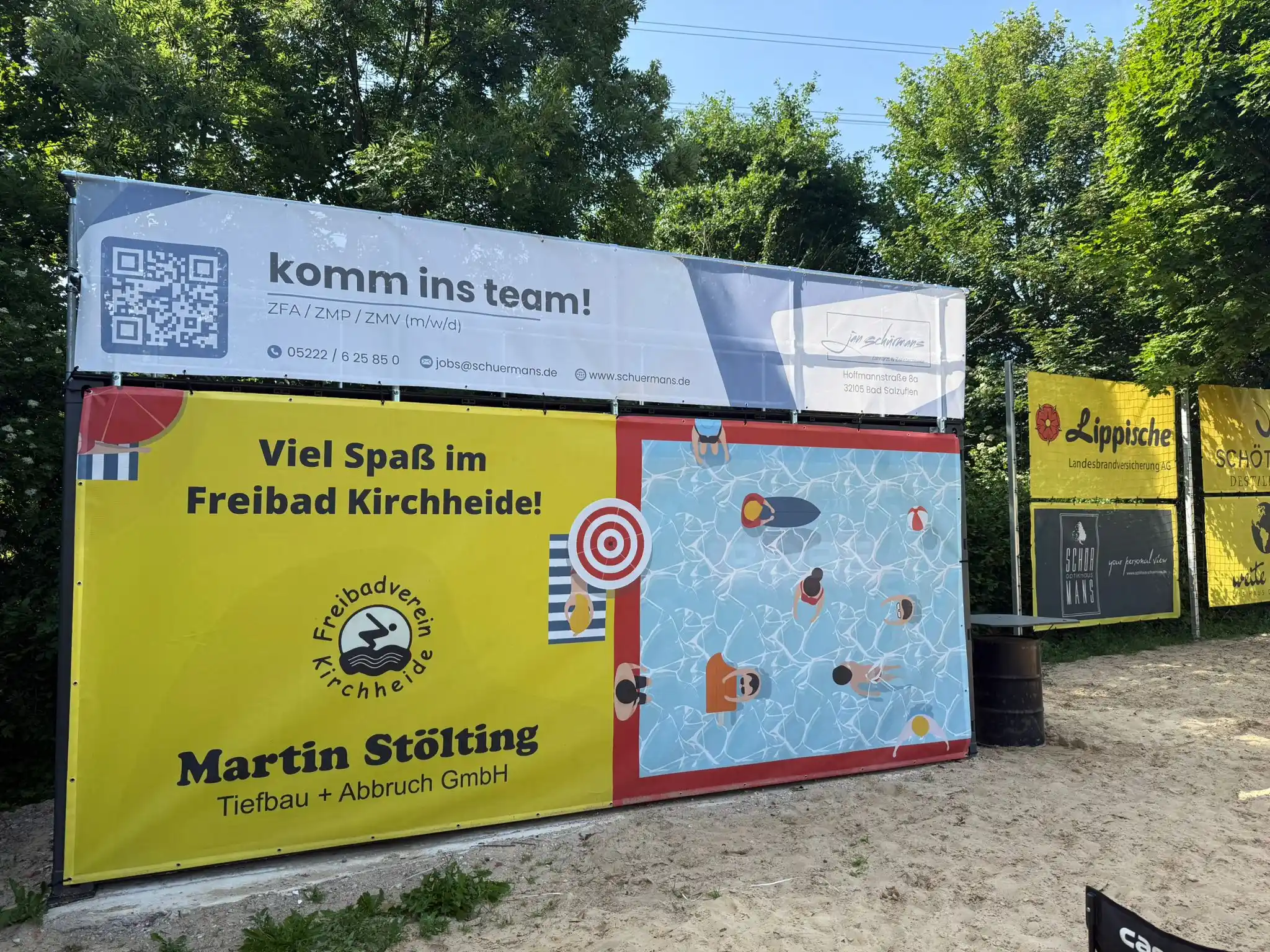 Image from Freibad Verein Kirchheide: Wir freuen uns heute einen weiteren Partner im Freibad begrüßen zu dür...