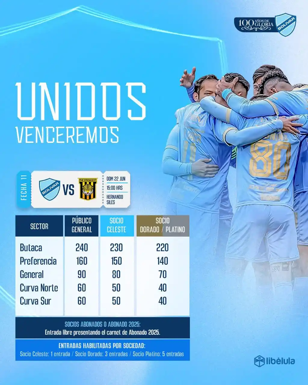 Image from Club Bolívar: ¡Ya están disponibles los precios finales para el Superclásico Naciona...