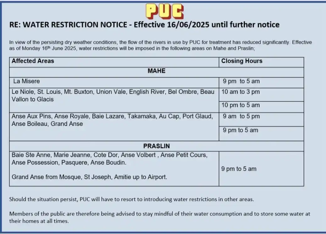 PUC Seychelles post
