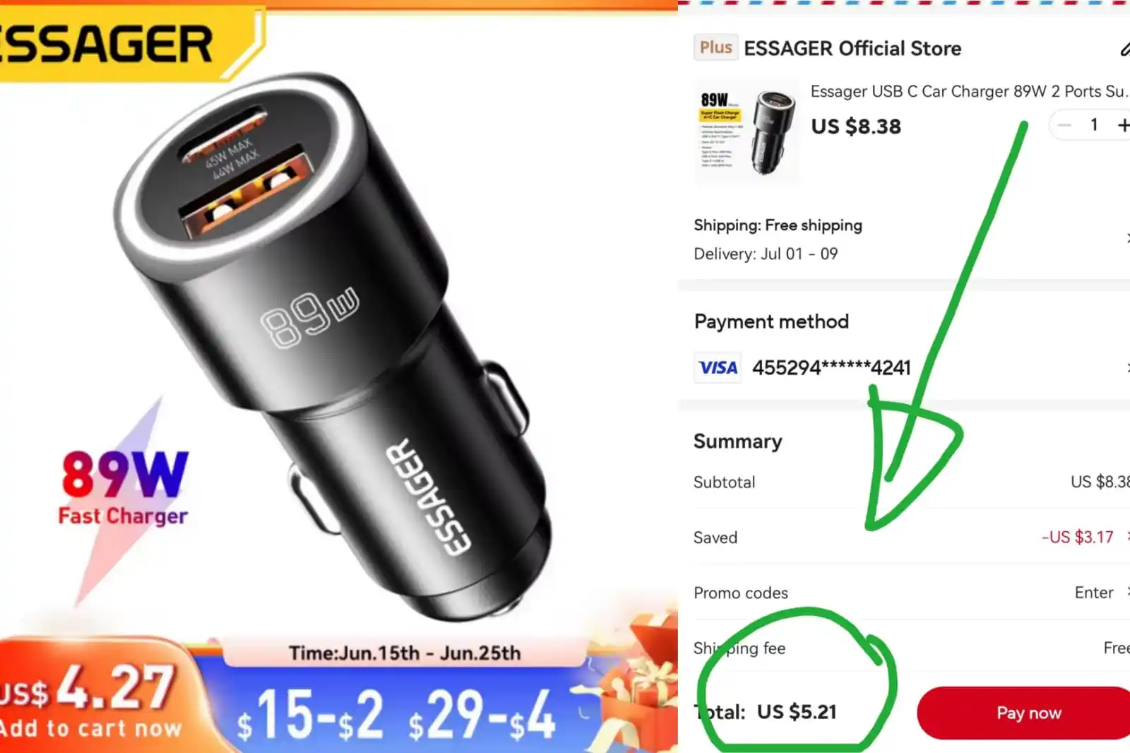 Image from ALIEXPRESS PROMOS DWM 🇲🇦 : ✅51 درهم بالكندية🇨🇦اسرع وافضل شاحن للسيارة والشحن مع سبيداف بوحدو اج...
