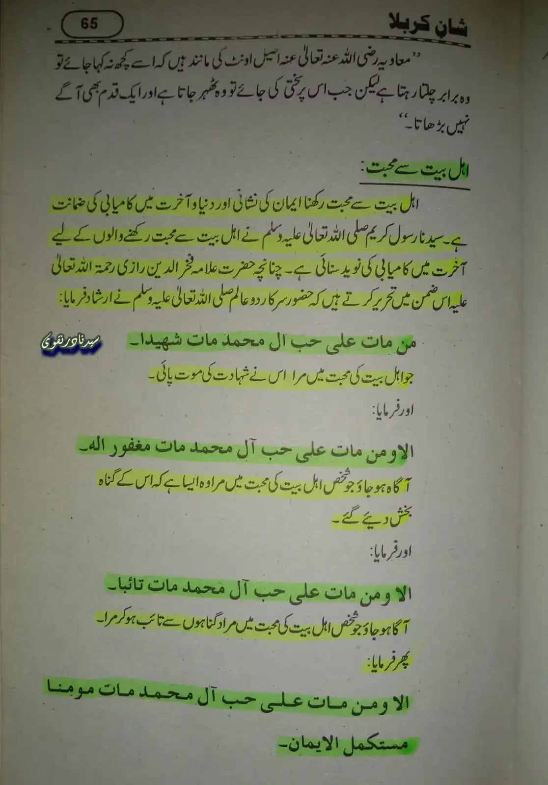 Image from Dr.Masoomi: اہلبیت ؑ سے محبت جو اہلبیت ؑ کی محبت میں مرا اس نے شہادت کی موت پائی  ...
