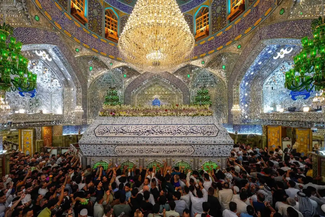 Image from درع النجف: 🔹️الحمد لله الذي جعل كمال دينه ، وتمام نعمته بولاية أمير المؤمنين ..ع...