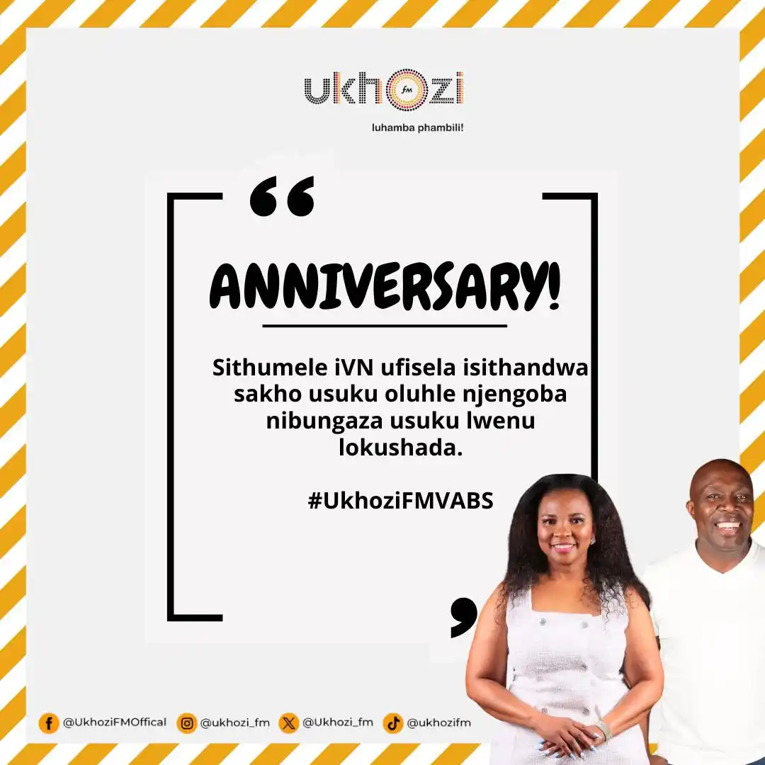 Image from Ukhozi FM: ANNIVERSARY💍  Sithumele iVN ufisela isithandwa sakho usuku oluhle nje...