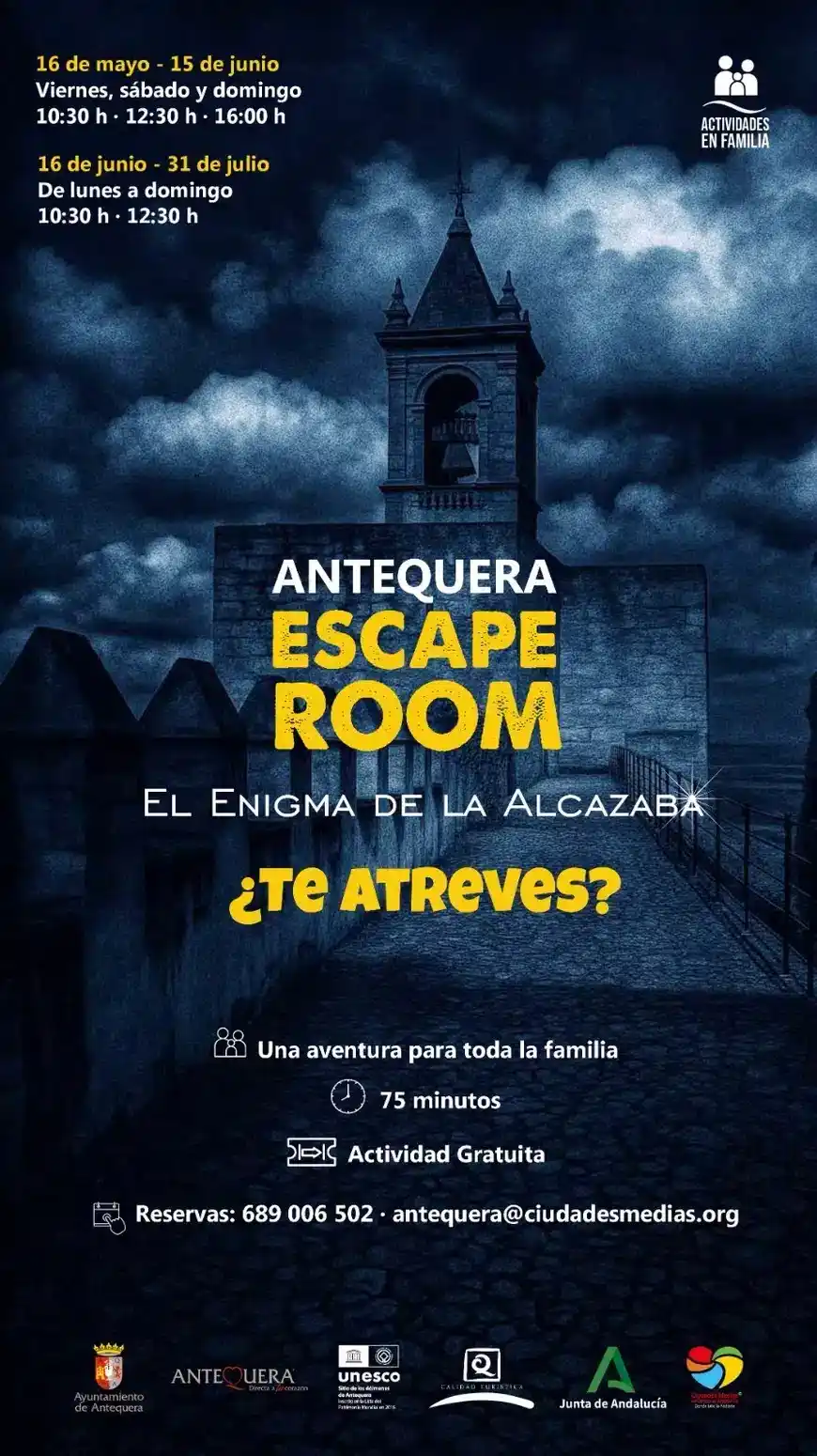 Image from ÁLORACTIVA (IU): 🌕 | *ANTEQUERA ESCAPE ROOM* *EL ENIGMA DE LA ALCAZABA* 📢 *Organiz...