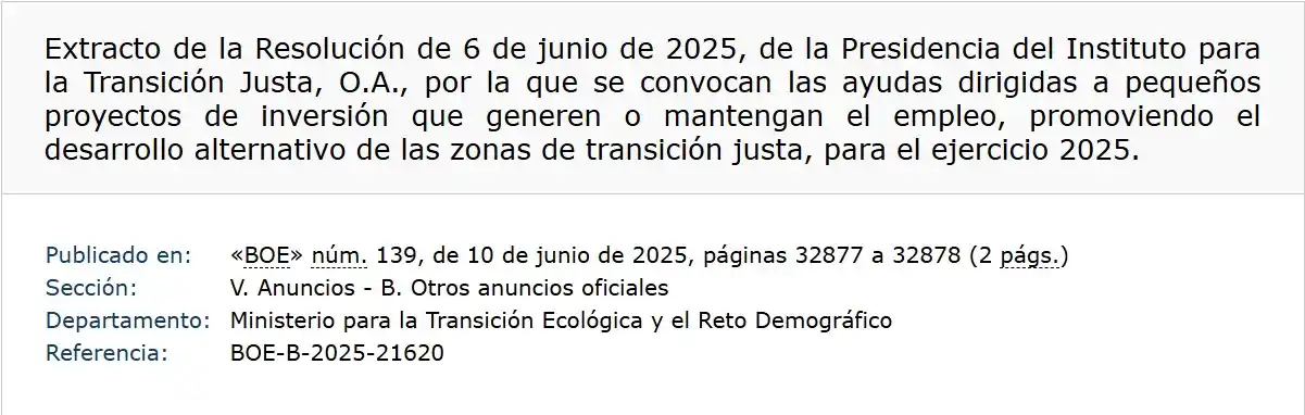 Image from ÁLORACTIVA (IU): 💰 | *AYUDAS*   *DIRIGIDAS A PEQUEÑOS PROYECTOS DE INVERSIÓN QUE GENER...
