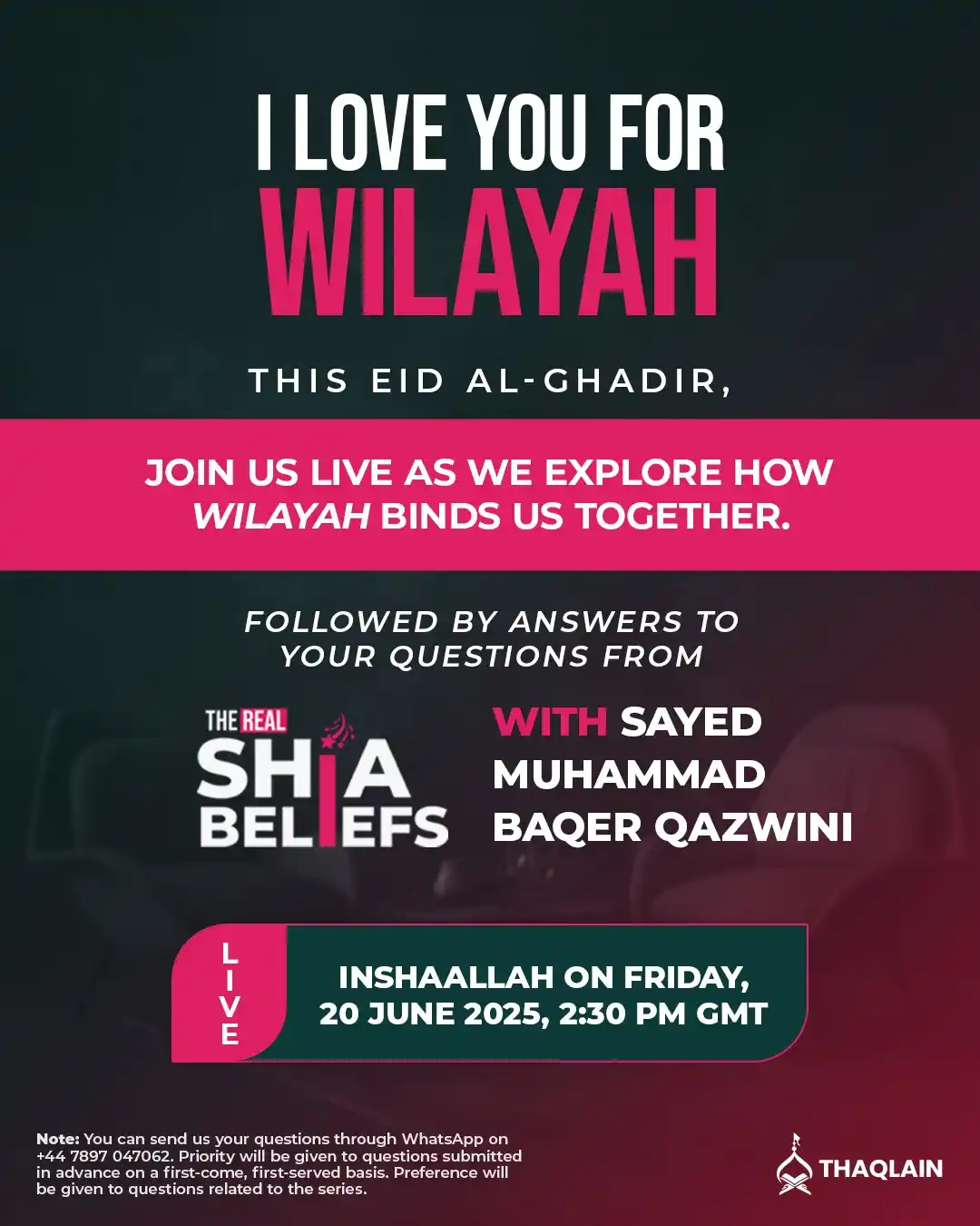 Image from Thaqlain: _Do you have unanswered questions related to Wilayah or other Shia bel...