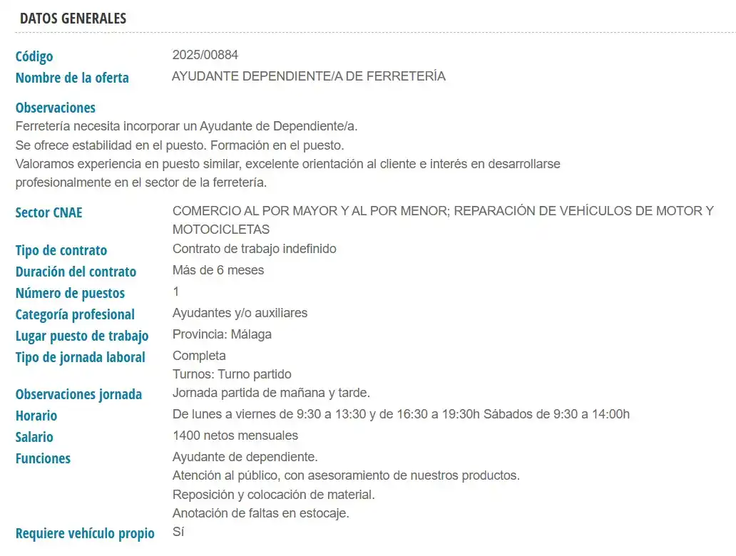Image from ÁLORACTIVA (IU): 💼 | *EMPLEO*  *AYUDANTE DEPENDIENTE/A*  📢 *Empresa*: Ferretería  🌍 ...