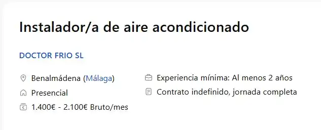 Image from ÁLORACTIVA (IU): 💼 | *EMPLEO*  *INSTALADOR/A DE AIRE ACONDICIONADO*  📢 *Empresa*: Doc...