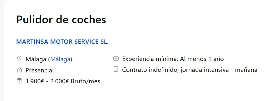 Image from ÁLORACTIVA (IU): 💼 | *EMPLEO* *PULIDOR/A DE COCHES* 📢 *Empresa*: Martinsa Motor Ser...