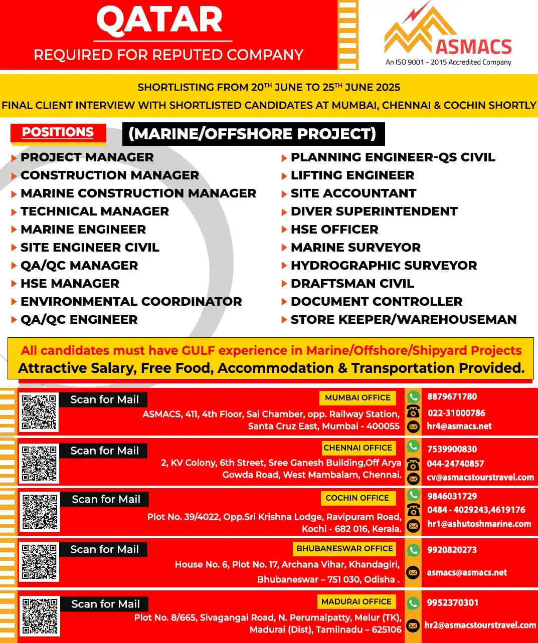 Image from Asmacs Jobs: 🌟Exciting QATAR Opportunities! 🌟 ⚡ Shortlisting in Progress – Don’...