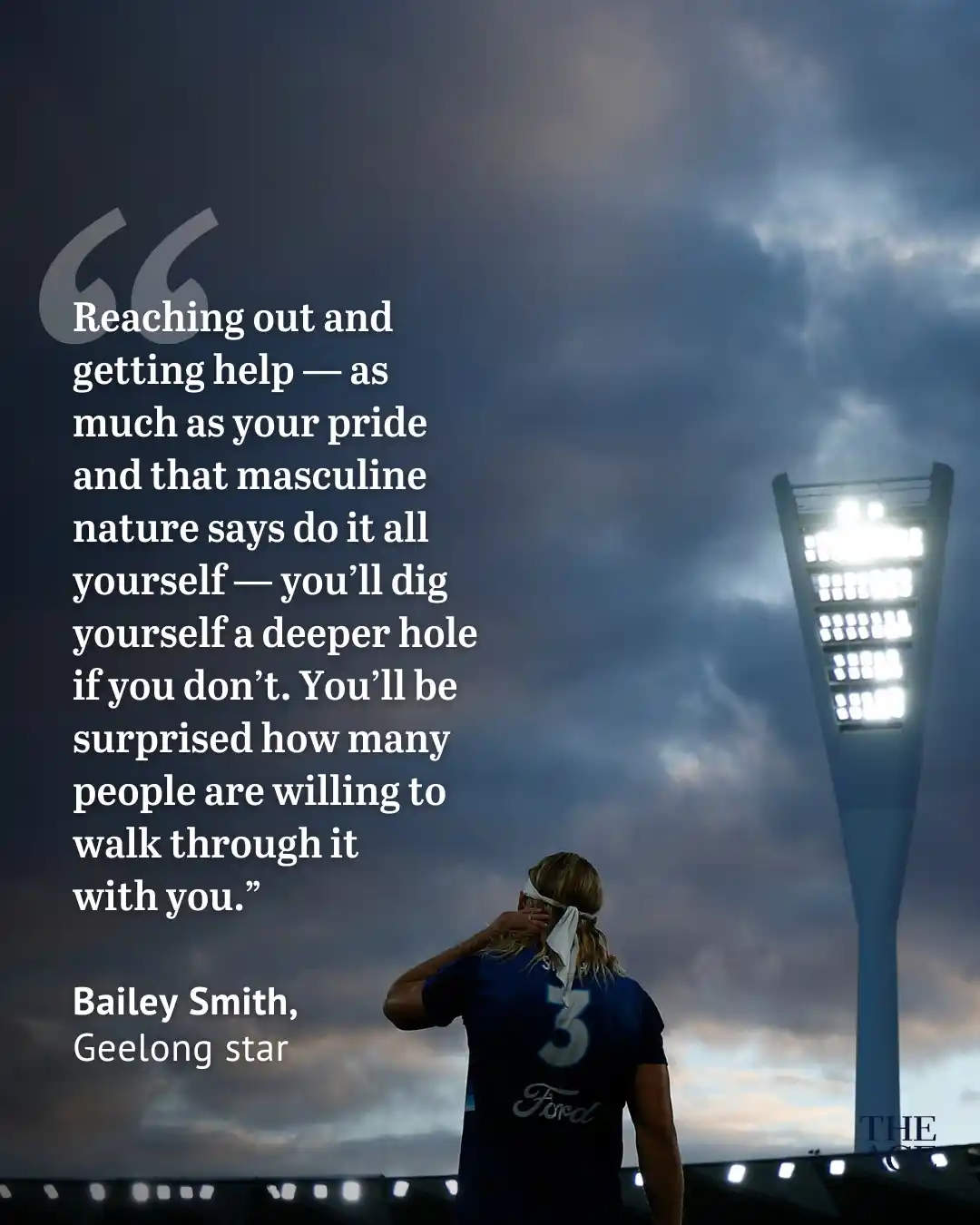 Image from The Age: Geelong star Bailey Smith has laid bare his struggles with anxiety and...